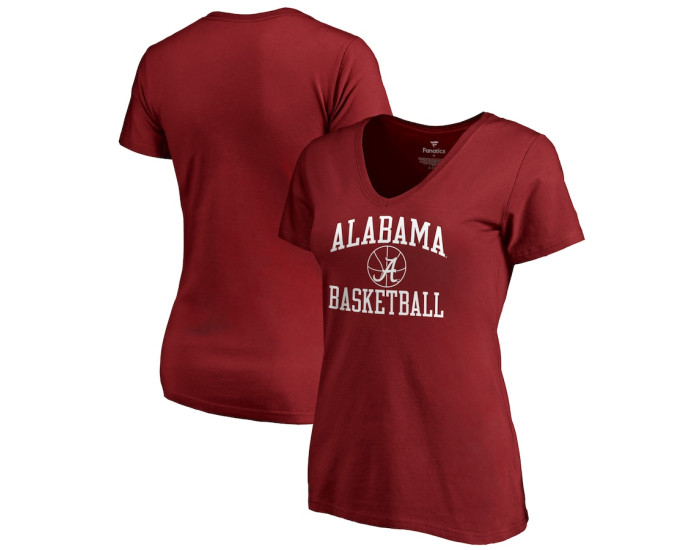 Alabama Crimson Tide Fanatics Branded Women's In Bounds V-Neck T-Shirt - Crimson