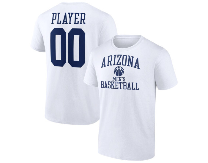 Arizona Wildcats Fanatics Branded Men's Basketball Pick-A-Player NIL Gameday Tradition T-Shirt - White