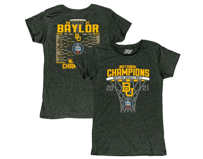 Baylor Bears Blue 84 Women's 2021 NCAA Men's Basketball National Champions Bracket T-Shirt - Green