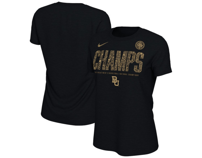 Baylor Bears Nike Women's 2021 NCAA Men's Basketball National Champions Locker Room T-Shirt - Black