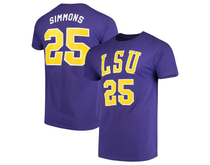 Ben Simmons LSU Tigers Original Retro Brand Alumni Basketball Jersey T-Shirt - Purple