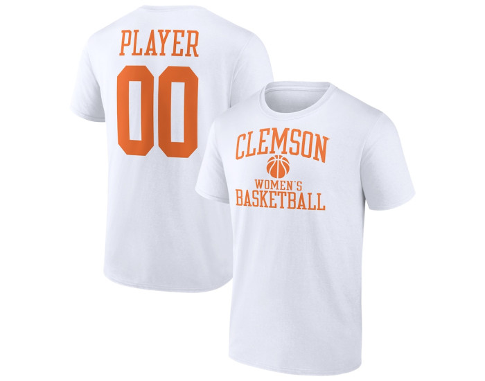 Clemson Tigers Fanatics Branded Women's Basketball Pick-A-Player NIL Gameday Tradition T-Shirt - White