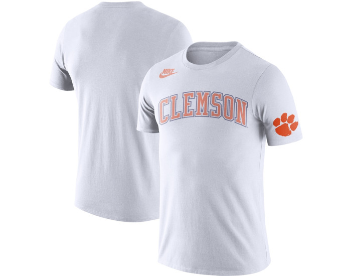 Clemson Tigers Nike Basketball Retro 2-Hit T-Shirt - White
