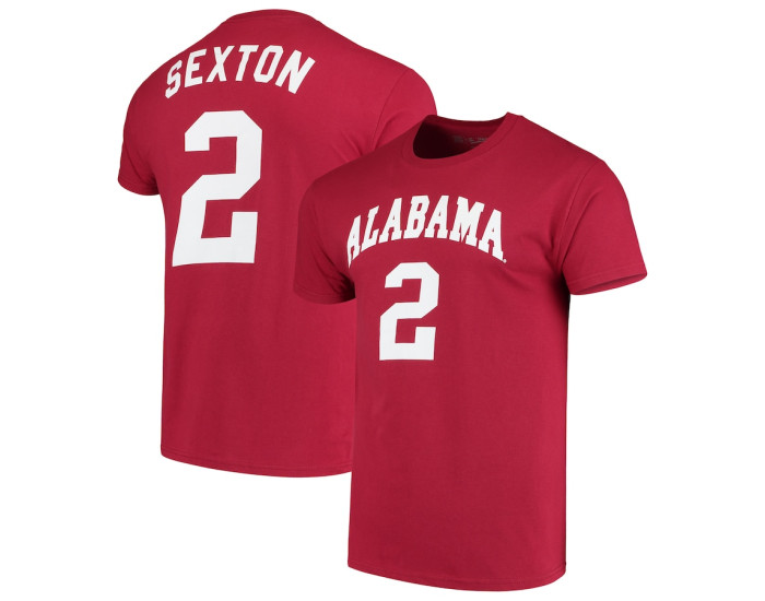 Collin Sexton Alabama Crimson Tide Original Retro Brand Alumni Basketball Jersey T-Shirt - Crimson