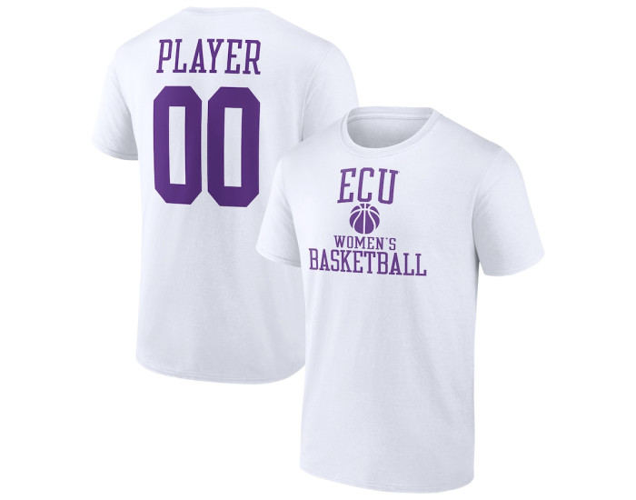 ECU Pirates Fanatics Branded Women's Basketball Pick-A-Player NIL Gameday Tradition T-Shirt - White