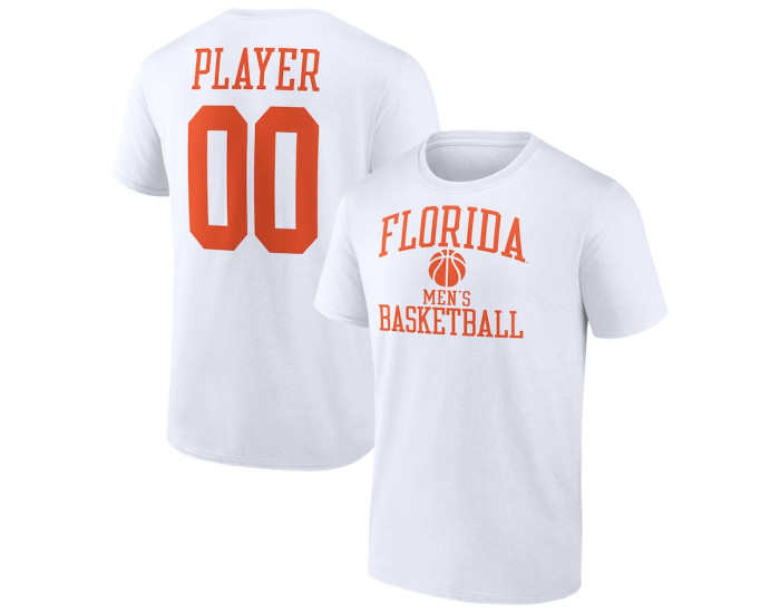 Florida Gators Fanatics Branded Men's Basketball Pick-A-Player NIL Gameday Tradition T-Shirt - White