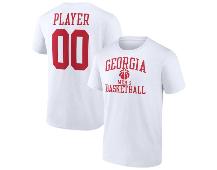 Georgia Bulldogs Fanatics Branded Men's Basketball Pick-A-Player NIL Gameday Tradition T-Shirt - White