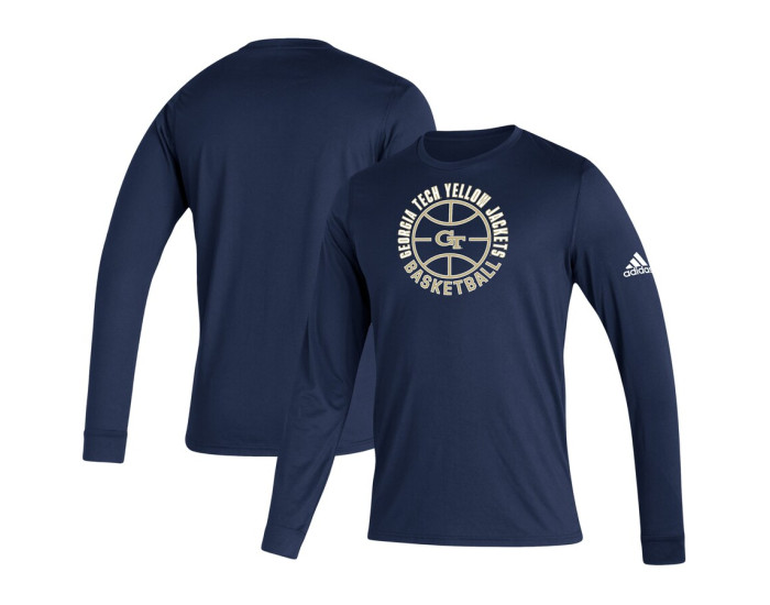 Georgia Tech Yellow Jackets adidas Locker Room On Point Creator Long Sleeve T-Shirt - Navy