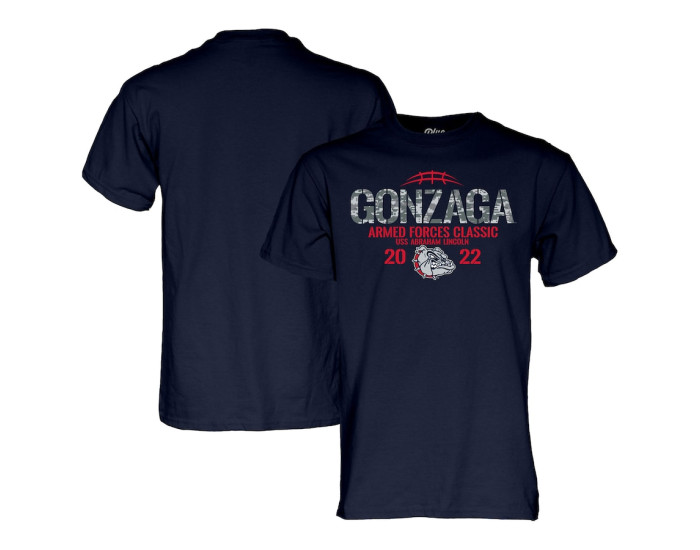 Gonzaga Bulldogs Blue 84 2022 Armed Forces Classic T-Shirt - Navy