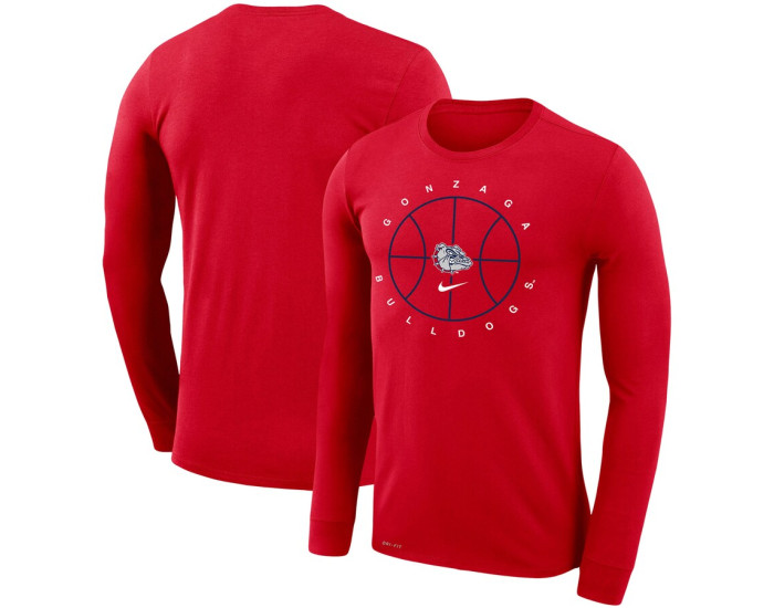 Gonzaga Bulldogs Nike Basketball Icon Legend Performance Long Sleeve T-Shirt - Red