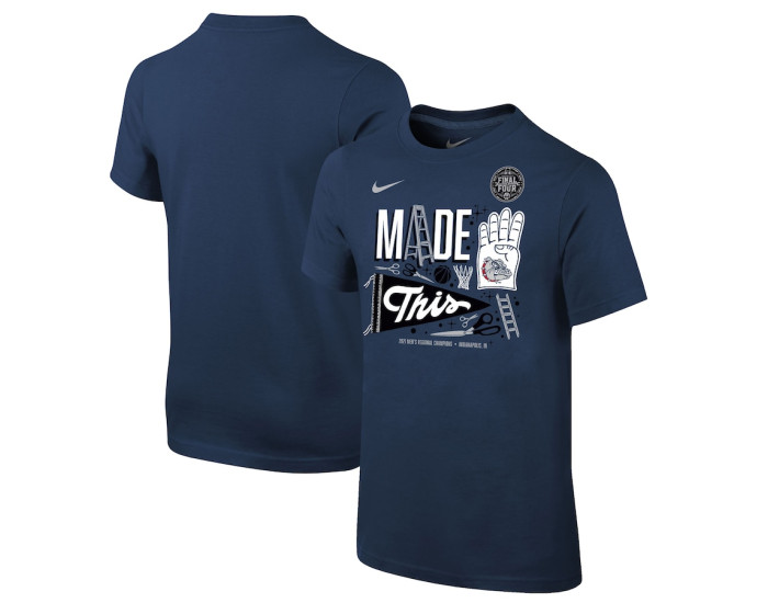 Gonzaga Bulldogs Nike Youth 2021 NCAA Men's Basketball Tournament March Madness Final Four Bound Regional Locker Room T-Shirt - Navy