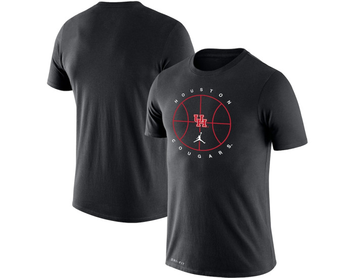 Houston Cougars Jordan Brand Basketball Icon Legend Performance T-Shirt - Black