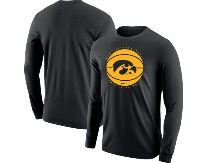Iowa Hawkeyes Nike Basketball Long Sleeve T-Shirt - Black