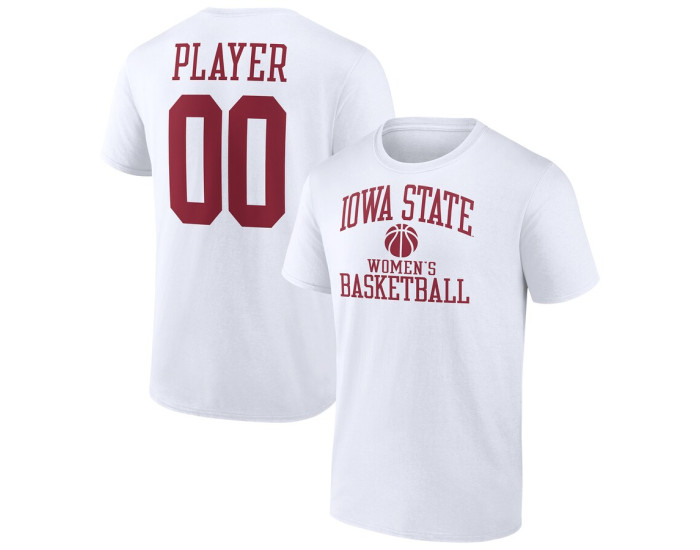 Iowa State Cyclones Fanatics Branded Women's Basketball Pick-A-Player NIL Gameday Tradition T-Shirt - White