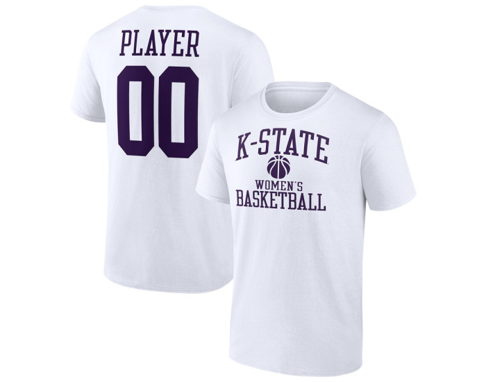 Kansas State Wildcats Fanatics Branded Women's Basketball Pick-A-Player NIL Gameday Tradition T-Shirt - White