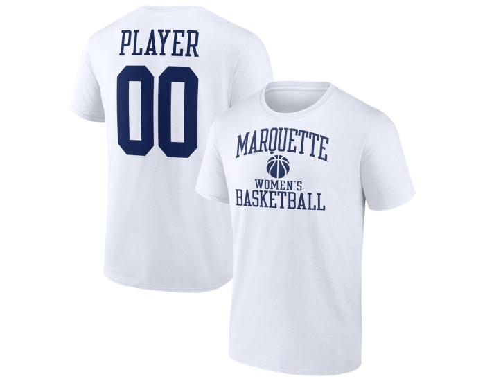 Marquette Golden Eagles Fanatics Branded Women's Basketball Pick-A-Player NIL Gameday Tradition T-Shirt - White