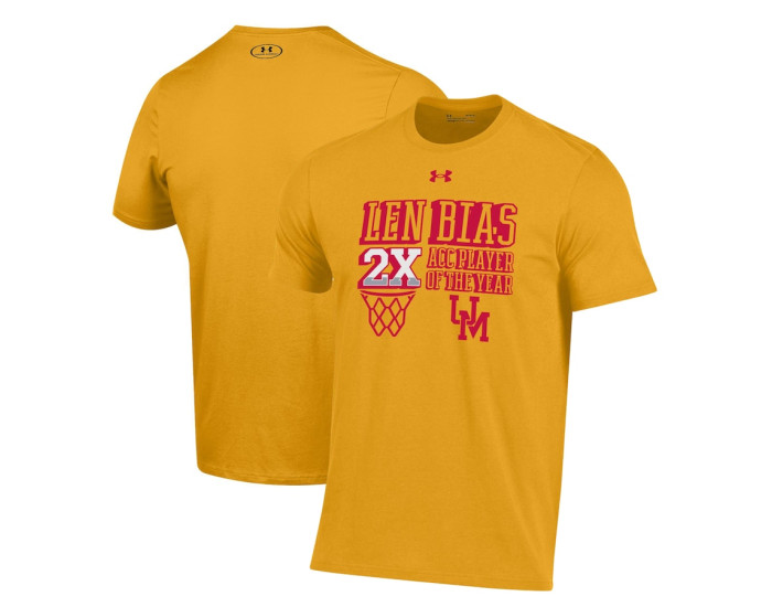 Maryland Terrapins Under Armour Len Bias Performance T-Shirt - Gold