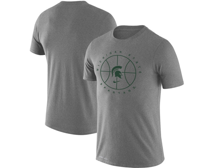 Michigan State Spartans Nike Basketball Icon Legend Performance T-Shirt - Heathered Gray