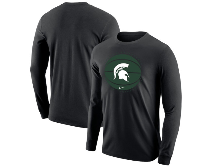 Michigan State Spartans Nike Basketball Long Sleeve T-Shirt - Black