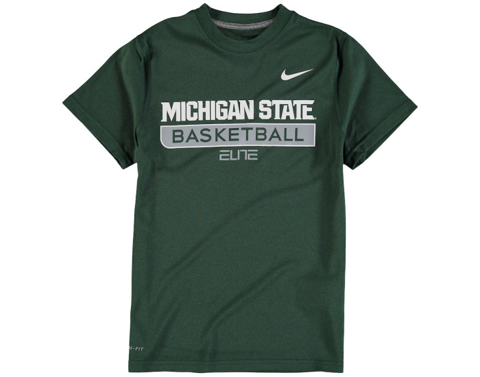 Michigan State Spartans Nike Youth Basketball Legend Practice Elite Performance T-Shirt - Green