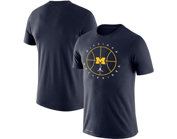 Michigan Wolverines Jordan Brand Basketball Icon Legend Performance T-Shirt - Navy