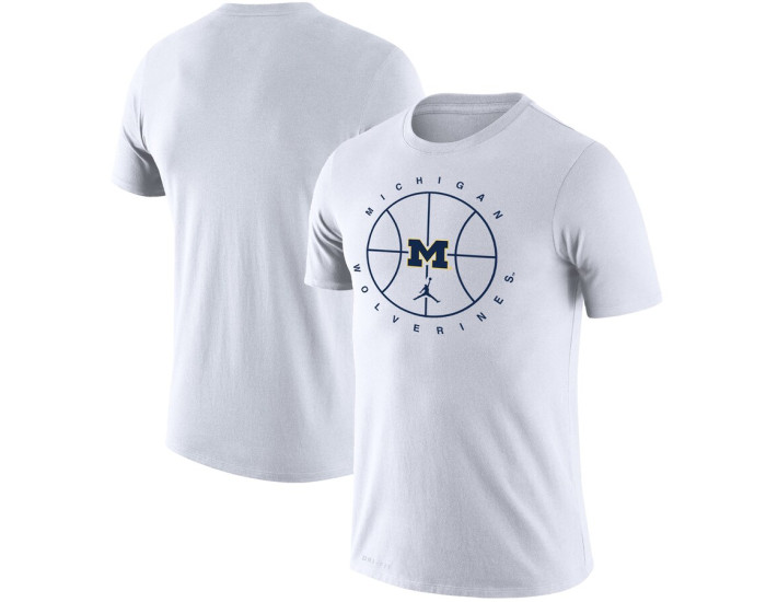 Michigan Wolverines Jordan Brand Basketball Icon Legend Performance T-Shirt - White