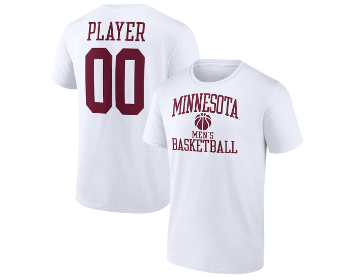 Minnesota Golden Gophers Fanatics Branded Men's Basketball Pick-A-Player NIL Gameday Tradition T-Shirt - White