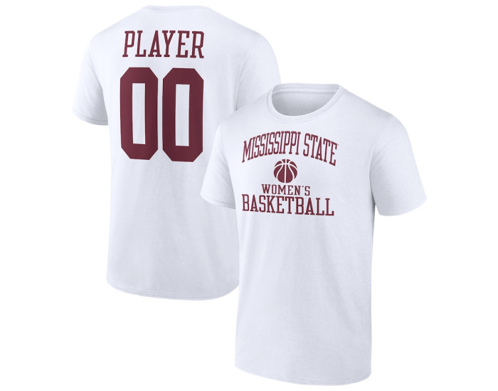 Mississippi State Bulldogs Fanatics Branded Women's Basketball Pick-A-Player NIL Gameday Tradition T-Shirt - White