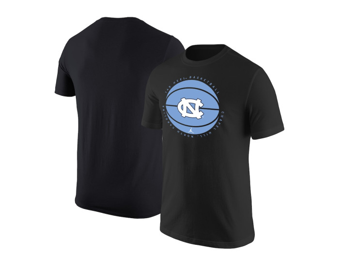 North Carolina Tar Heels Jordan Brand Basketball Logo T-Shirt - Black
