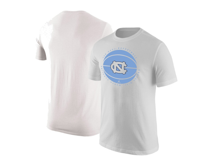 North Carolina Tar Heels Jordan Brand Basketball Logo T-Shirt - White