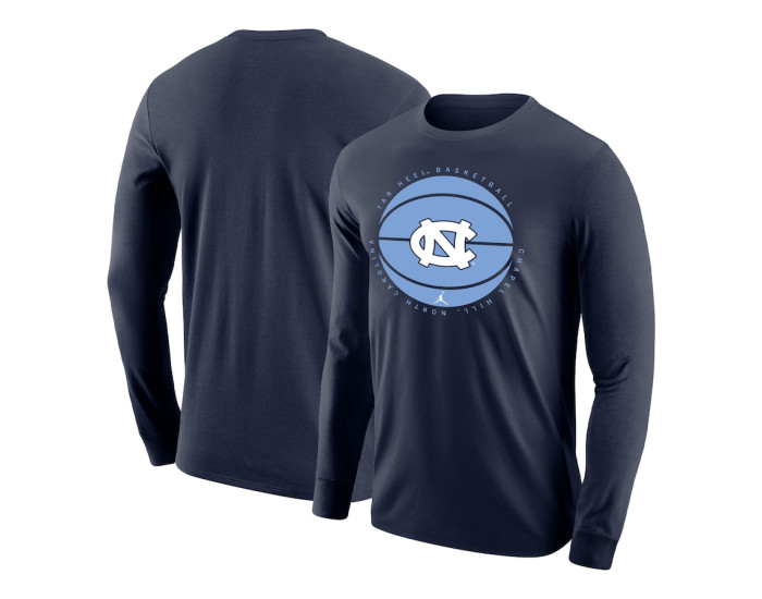 North Carolina Tar Heels Jordan Brand Basketball Long Sleeve T-Shirt - Navy