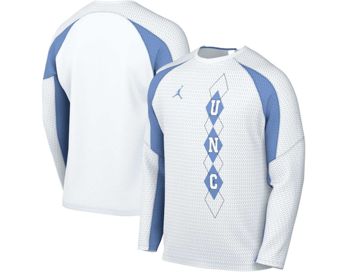North Carolina Tar Heels Jordan Brand Basketball Shooting Raglan Long Sleeve T-Shirt - White