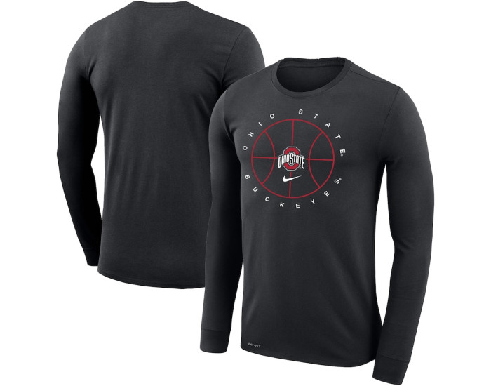 Ohio State Buckeyes Nike Basketball Icon Legend Performance Long Sleeve T-Shirt - Black