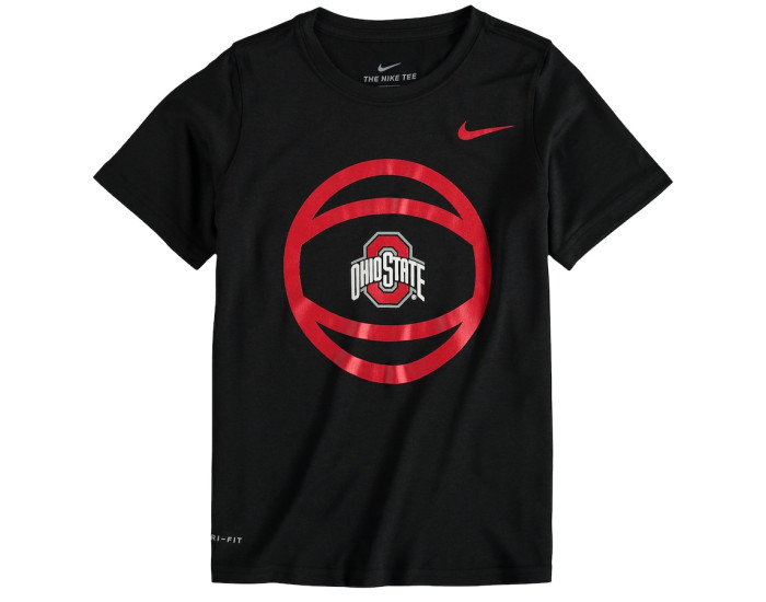 Ohio State Buckeyes Nike Youth Basketball and Logo Performance T-Shirt - Black