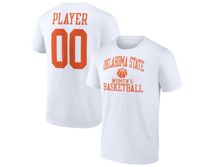 Oklahoma State Cowboys Fanatics Branded Women's Basketball Pick-A-Player NIL Gameday Tradition T-Shirt - White