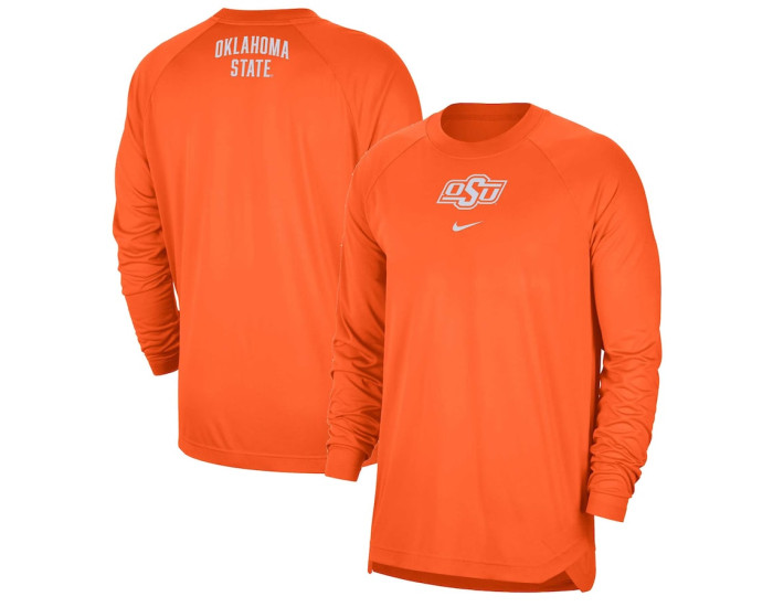 Oklahoma State Cowboys Nike Basketball Spotlight Performance Raglan T-Shirt - Orange