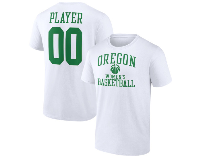 Oregon Ducks Fanatics Branded Women's Basketball Pick-A-Player NIL Gameday Tradition T-Shirt - White