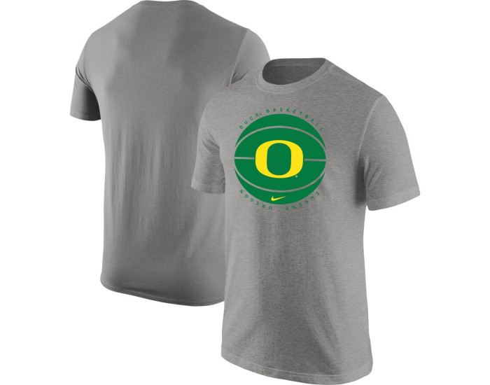 Oregon Ducks Nike Basketball Logo T-Shirt - Heather Gray