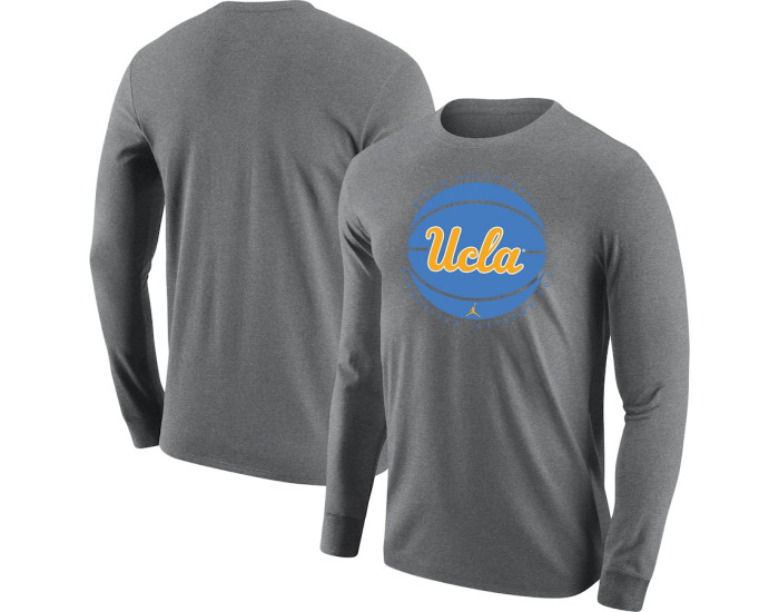 UCLA Bruins Jordan Brand Basketball Long Sleeve T-Shirt - Gray
