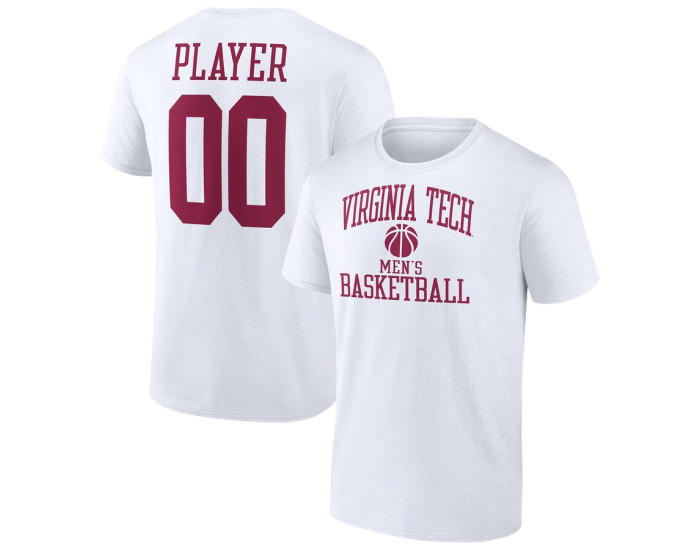 Virginia Tech Hokies Fanatics Branded Men's Basketball Pick-A-Player NIL Gameday Tradition T-Shirt - White