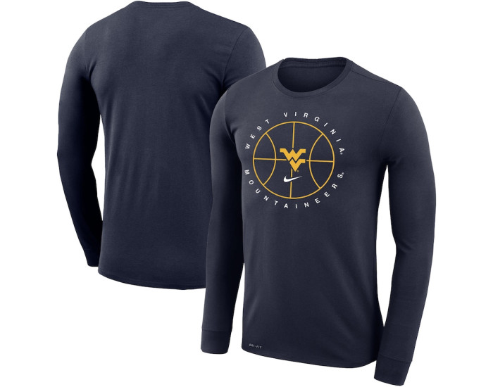 West Virginia Mountaineers Nike Basketball Icon Legend Performance Long Sleeve T-Shirt - Navy