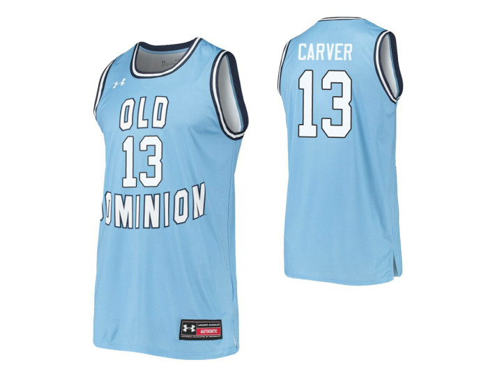Aaron Carver Authentic College Basketball Jersey Blue Old Dominion Monarchs