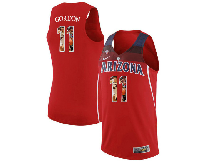 Arizona Wildcats #11 Aaron Gordon Replica College Basketball Jersey Red