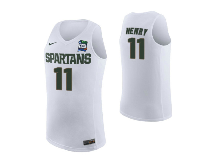 Youth Aaron Henry Michigan State Spartans White 2019 Final Four Replica College Basketball Jersey