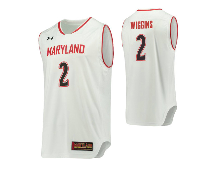 Youth Maryland Terrapins Aaron Wiggins Replica College Basketball Jersey White