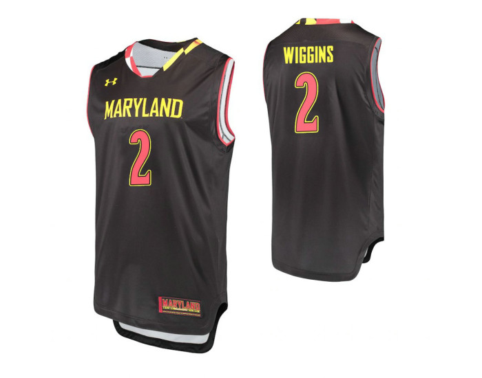 Youth Maryland Terrapins #2 Aaron Wiggins Black Replica College Basketball Jersey