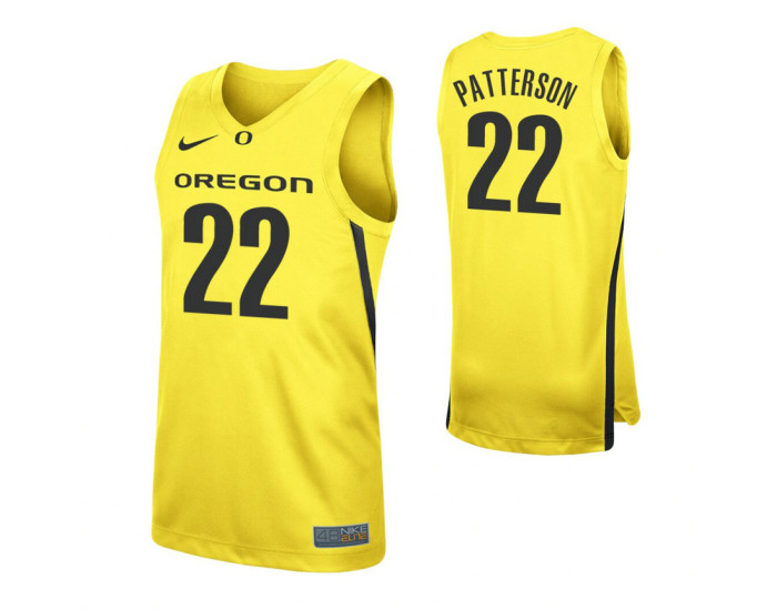Oregon Ducks #22 Addison Patterson Yellow Authentic College Basketball Jersey