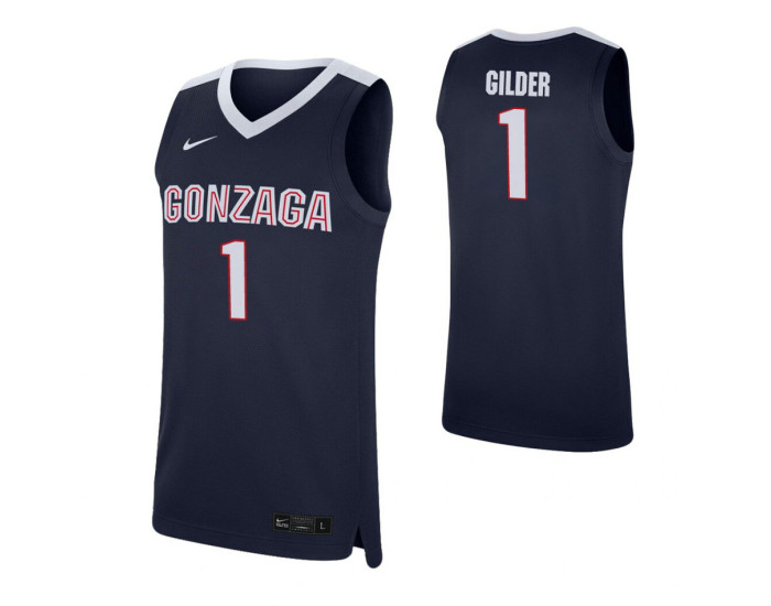 Admon Gilder Replica College Basketball Jersey Navy Gonzaga Bulldogs
