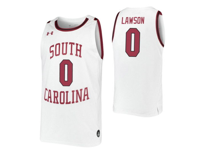 AJ Lawson Replica College Basketball Jersey White South Carolina Gamecocks