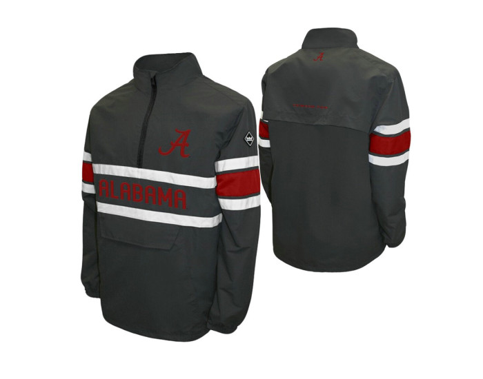 Alabama Crimson Tide Gray Alpha Windshell Quarter-Zip Jacket